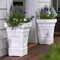 White Plastic Resin Self-Watering Planter Boxes Set of 2, 24-Inch